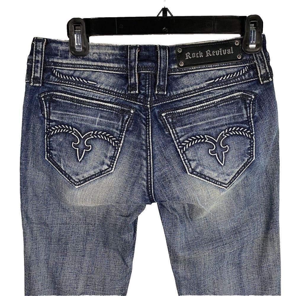 NWOT Rock Revival Jeans Womens Size 26 Tyra skinny Denim Embellished Pockets